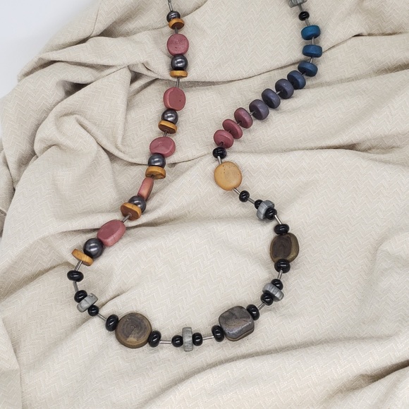 Handmade Polymer Bead Necklace - Picture 8 of 9